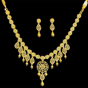 Rain Drops Gold Necklace Set