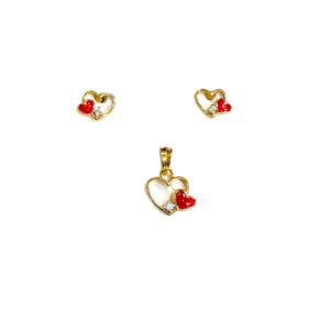 Little hearts pendant set