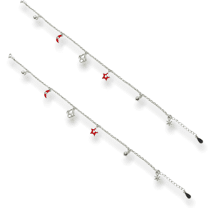 Silver Charm Anklets
