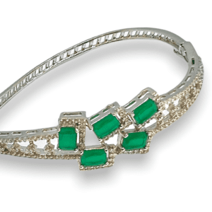 Silver colour stone bracelet