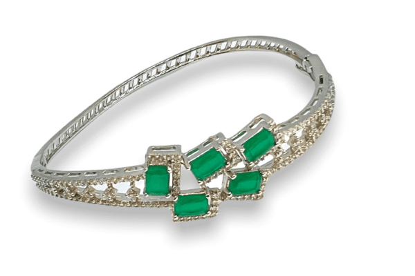 Silver colour stone bracelet
