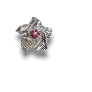 Floral Silver Brooch