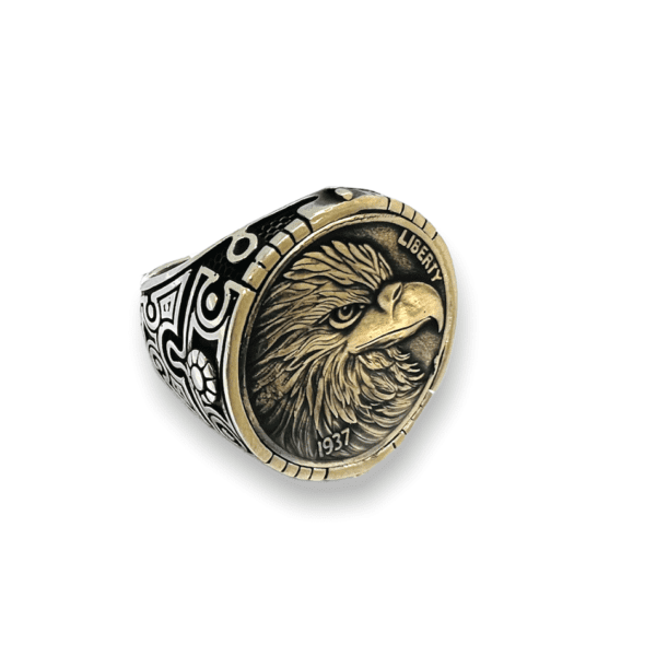 Oxidised Silver Liberty Gents Ring