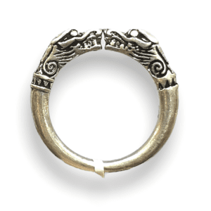 Silver Oxidised Dragon Band