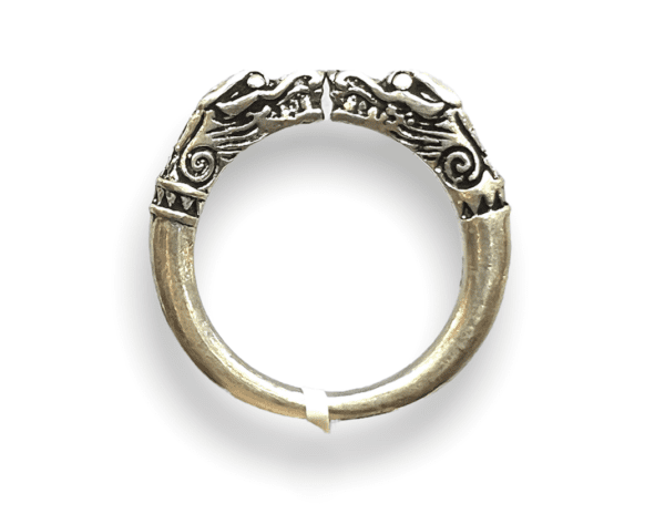 Silver Oxidised Dragon Band