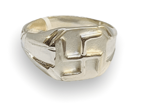 Sterling silver swastik ring