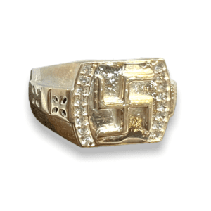 Silver Oxidised Rudraksh Ring
