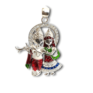 Sterling Silver Radha Krishan Pendant