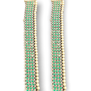 Oxidised Silver Stone Payal
