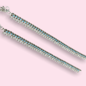 Silver Stones Oxidised Payal