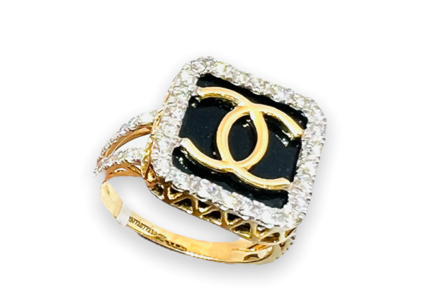 Channel diamond ring