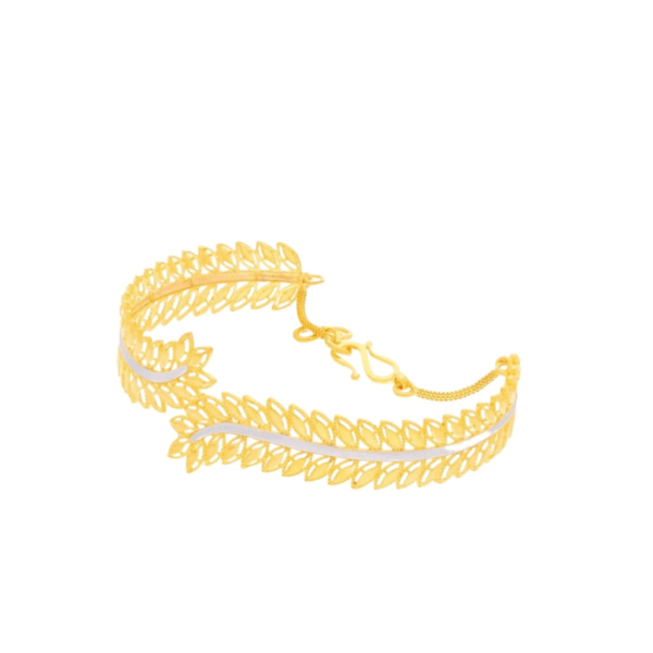 22K Yellow Gold and Solitaire Bracelet for Women