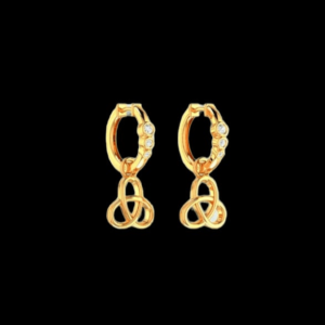 Pure Yellow Gold 22K Diamond Stud Earring Pure Yellow Gold 22K Diamond Stud Earring