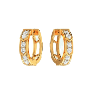 Pure Yellow Gold 22K Diamond Stud Earring Pure Yellow Gold 22K Diamond Stud Earring