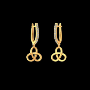 Aura Yellow Gold Dangle Earring