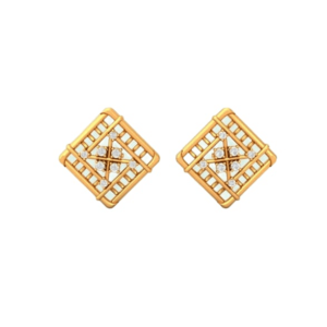 22K Yellow Gold Stud Earrings for Women