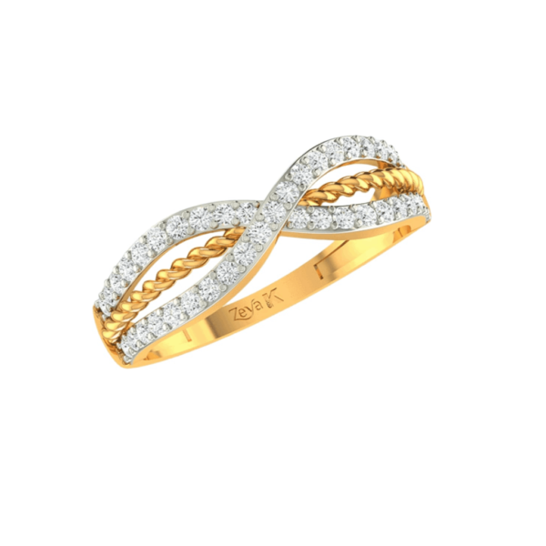 Elegant 22K Golden Engagement Ring
