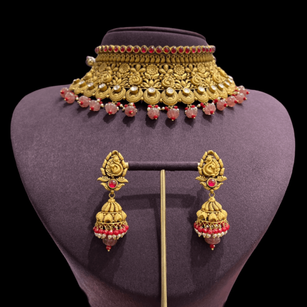 Antique Gold Choker Necklace Set