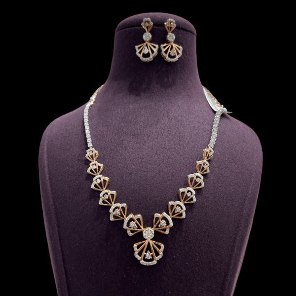 Floral Diamond Necklace Set