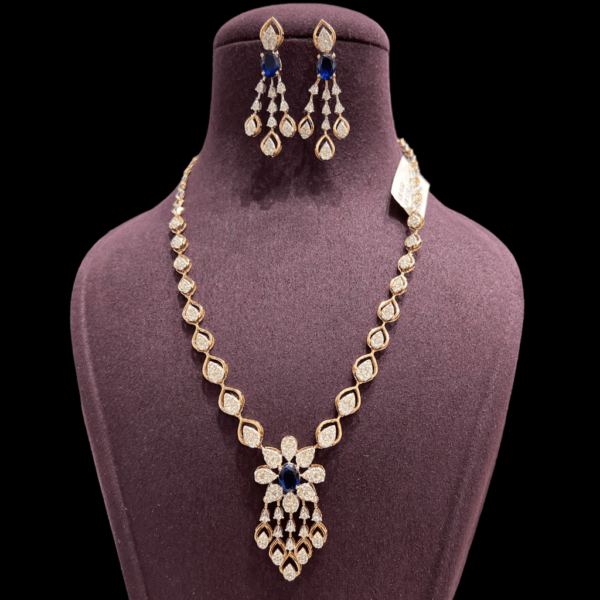Sparkling Diamond Necklace Set For Women