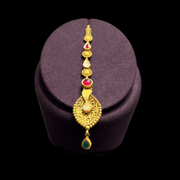 Antique Gold Maang Tika For Women