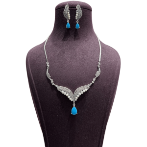 Sterling Silver Antique Necklace Set For Women