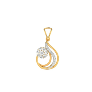 One Stone 22K Yellow Gold Pendant