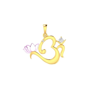 Floral Om Pendant For Women