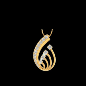 Three Diamond Stones Hook Pendant