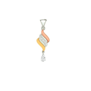 American Diamond Rose Gold Pendant For Women