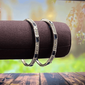 Blue Stone Silver Bracelet For Women
