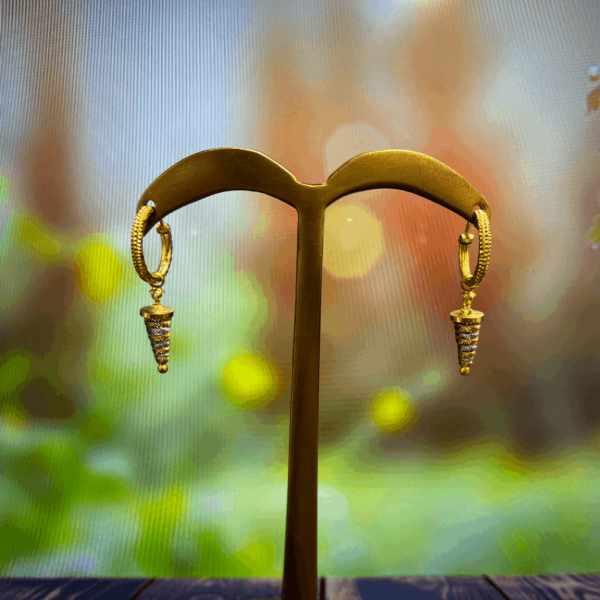 Sehgal Gold Drill Hoop Earrings
