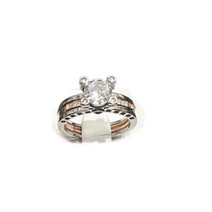 Classy Round Solitare Silver Ring