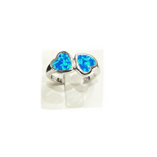 Sterling Silver Double Heart Ring