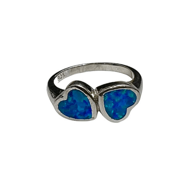 Sterling Silver Double Heart Ring