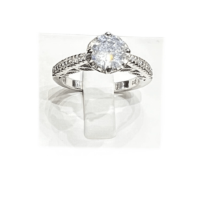 Sterling Silver Solitare Loop Ring