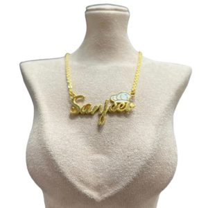 Gold Customised Name Pendant Gold Customised Name Pendant