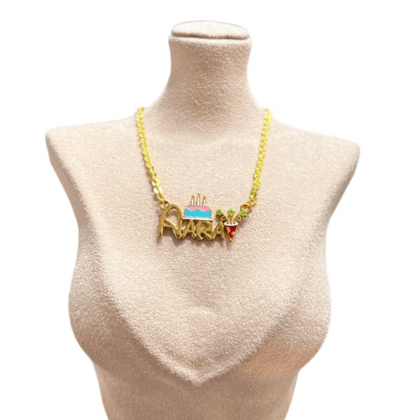 Gold Customized Name Pendants
