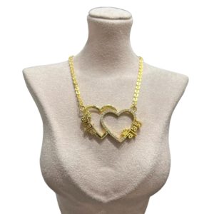 Lovestruck Couple Gold Pendant