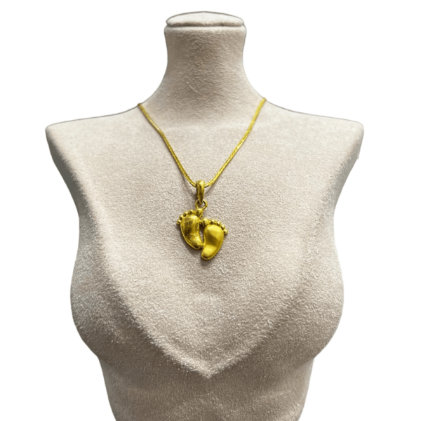 Yellow Gold Lakshmi Footsteps Pendant