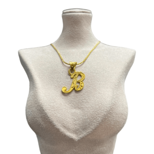 Initial B Gold Pendant BIS Hallmark Initial B Gold Pendant BIS Hallmark