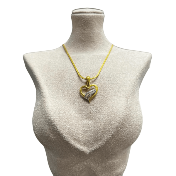 Yellow Gold 22Kt Heart Rise Pendant