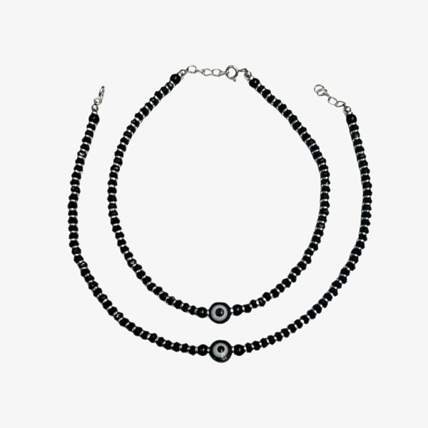 Silver Evil Eye Anklet