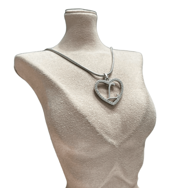 Silver Love Heart Pendant For Girls