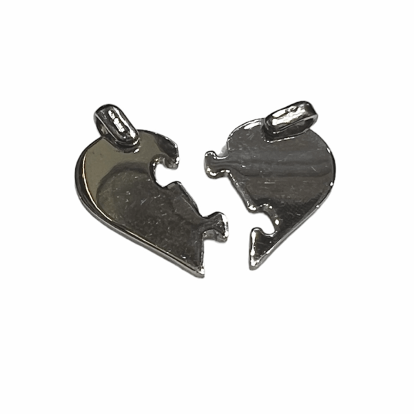 Silver Dazzling Zircon Heart Pendant