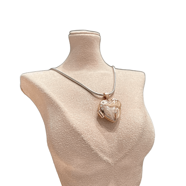 Silver Rose Gold Heart Pendant