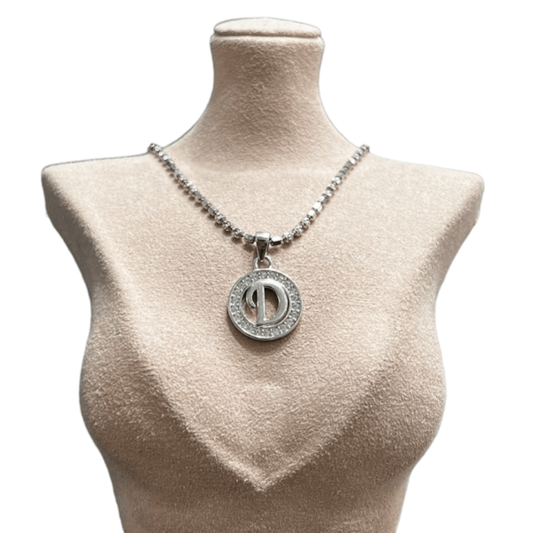 Silver Dazzling D Pendant