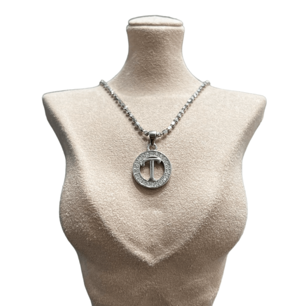 Silver Antique T Pendant