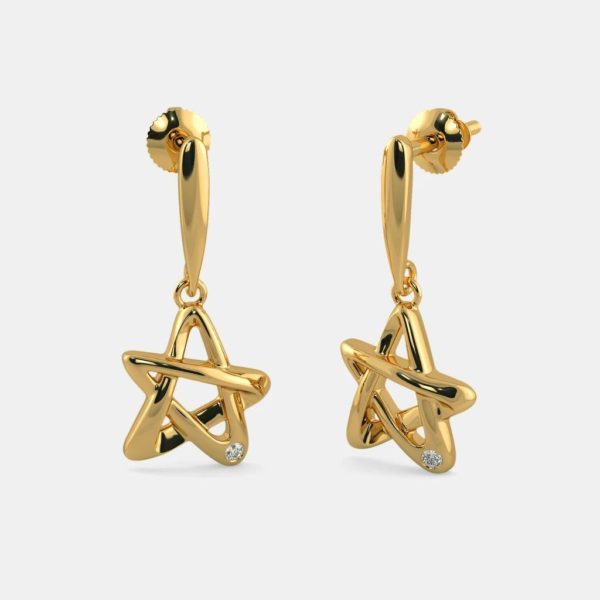 The Point Star Drop Earrings