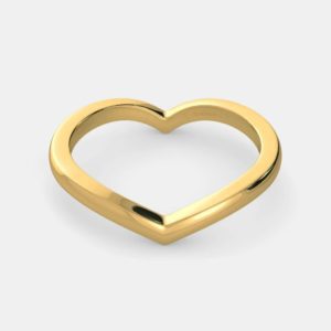 Heart Shaped Gold Ring